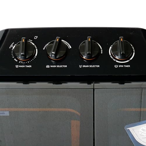 Image of Lloyd Havells Elante Pluss 12 Kg 5 Star Semi-Automatic Top Load Washing Machine (GLWS125EPHVG Dark Grey Tub With Orange Lids)