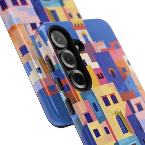 Coque rigide Samsung S25 Plus illustration côtière bleue finition premium - 2