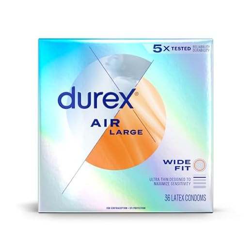 Durex Air Condoms, Extra Thin, Transparent Natural Rubber Latex Condoms for Men, Wide Fit, 36 Count