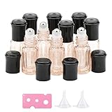 Pack of 10, 3ml Mini Portable Travel Cosmetic Container Vial Jar Sample Storage Empty Octagonal Glas