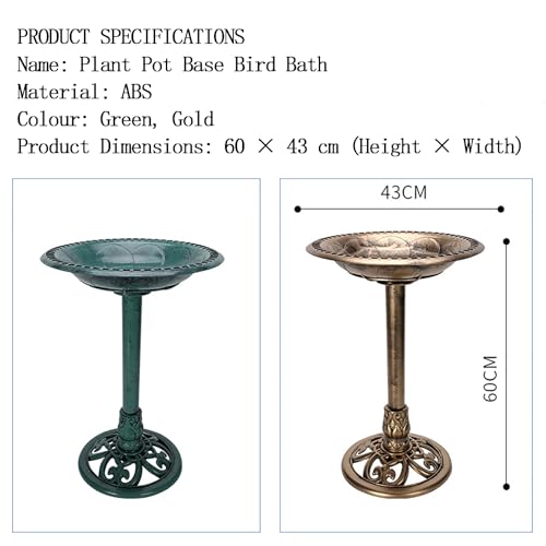 Baignoire pour oiseaux - 25,4 cm de diamètre - Facile à installer - Esthétiquement agréable pour les jardins et les cours