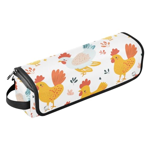 Bolsa de viaje resistente al calor Chicken with Brood Marble para herramientas de cabello como planchas y rizadores, organizador portátil miniatura 1