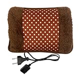 Decolores | Bolsa de Agua Caliente Eléctrica | Térmica | Tamaño 18x25 cm | Recargable en 15 Minutos | Duración de 3 Horas de Calor | 600 W (Marrón)