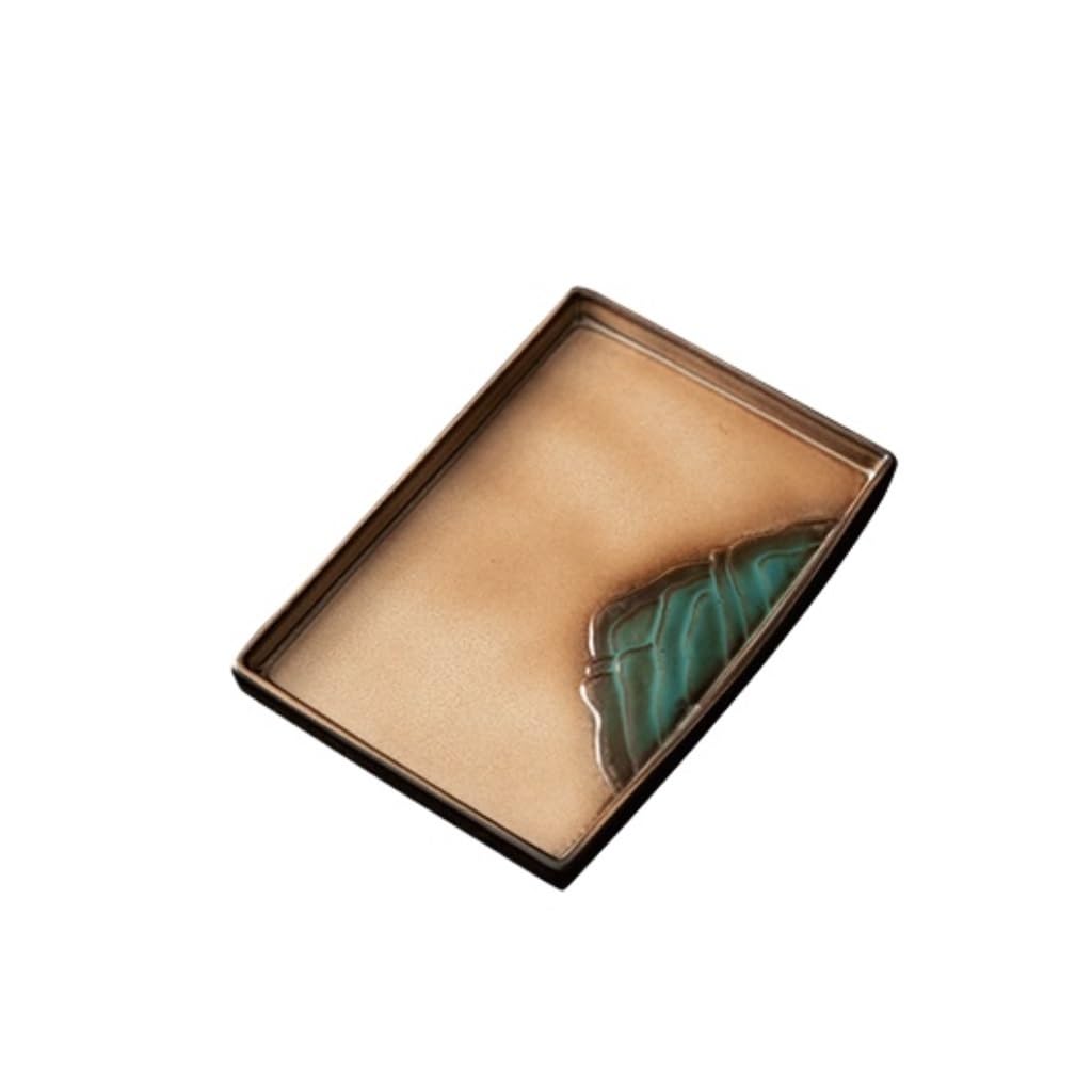 GTHTUHFD Kung Fu Tea Tray Retro Ceramic Tea Tray Chinese Tea Set Tray Household Rectangular Tea Tray Suitable For Coffee Shops, Offices, And Reception Rooms Tea Room Tray