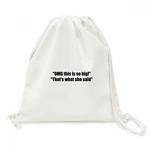 Sac à dos en toile de voyage avec cordon de serrage et motif citation