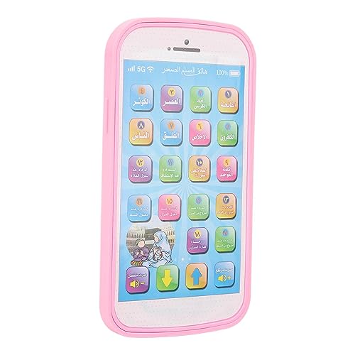 Tihebeyan Macchina di Apprendimento Arabo con Touchscreen con Funzione Sonora, Lettura Educativa per Bambini (Pink)