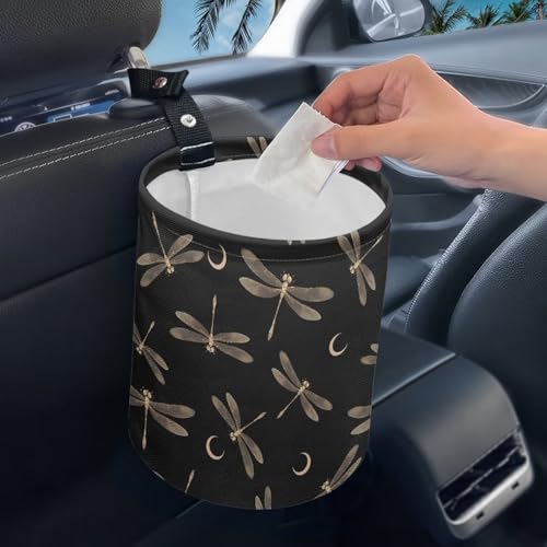 Image of Green Frog Car Trash Bag, Car Trash Can - Cute, Portable, Collapsible for Back Seat, Floor, or Hanging Cars Garbage Accessory