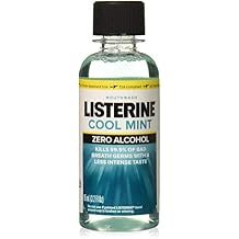 Listerine Cool Mint Zero Alcohol Mouthwash، 3.2 oz Pack of 2