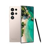 Smartphone B25Ultra da 7,3 pollici, 8 GB di RAM + 256 GB di ROM, supporta schede MicroSD fino a 128 GB, doppia SIM, 5G, Android 14, doppia fotocamera, sblocco tramite impronta digitale, colore oro
