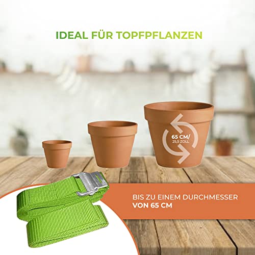 Tragegurt für schwere Kübelpflanzen bis 229 kg – Ø bis 65 cm – UV-beständig, wiederverwendbar – 2 Personen Tragehilfe für Blumentöpfe im Garten & auf der Terrasse