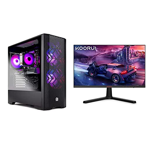 Skytech Blaze 3.0 Gaming Pc Desktop – Intel Core I5 12400F 2.5 Ghz, Nvidia Rtx 3060, 11Ac Wi-Fi, Windows 11 Home 64-Bit & Koorui 24 Inch Computer Monitor, Hdmi X2 /Dp, Eye Care 24E4 #TOP19