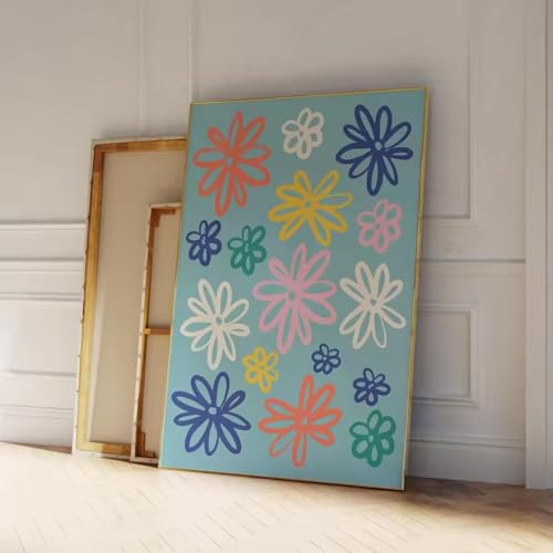 Affiches de marguerites colorées pour salon lumineux 80x140cm - 4
