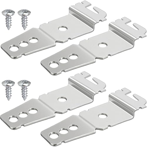 4 soportes de montaje para lavavajillas 8269145 con tornillos, clips universales para lavavajillas compatibles con Whirlpool Kenmore KitchenAid Maytag, clips de lavavajillas sustituyen a 8269145