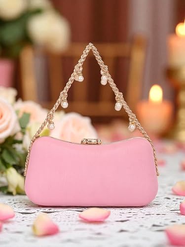 Image of TOOBA Handicraft Clutch Purse For Women with Sleek Design Embroidered Leaf Clutch| Trendy Stylish Bridal, Party, Wedding Sling Bag