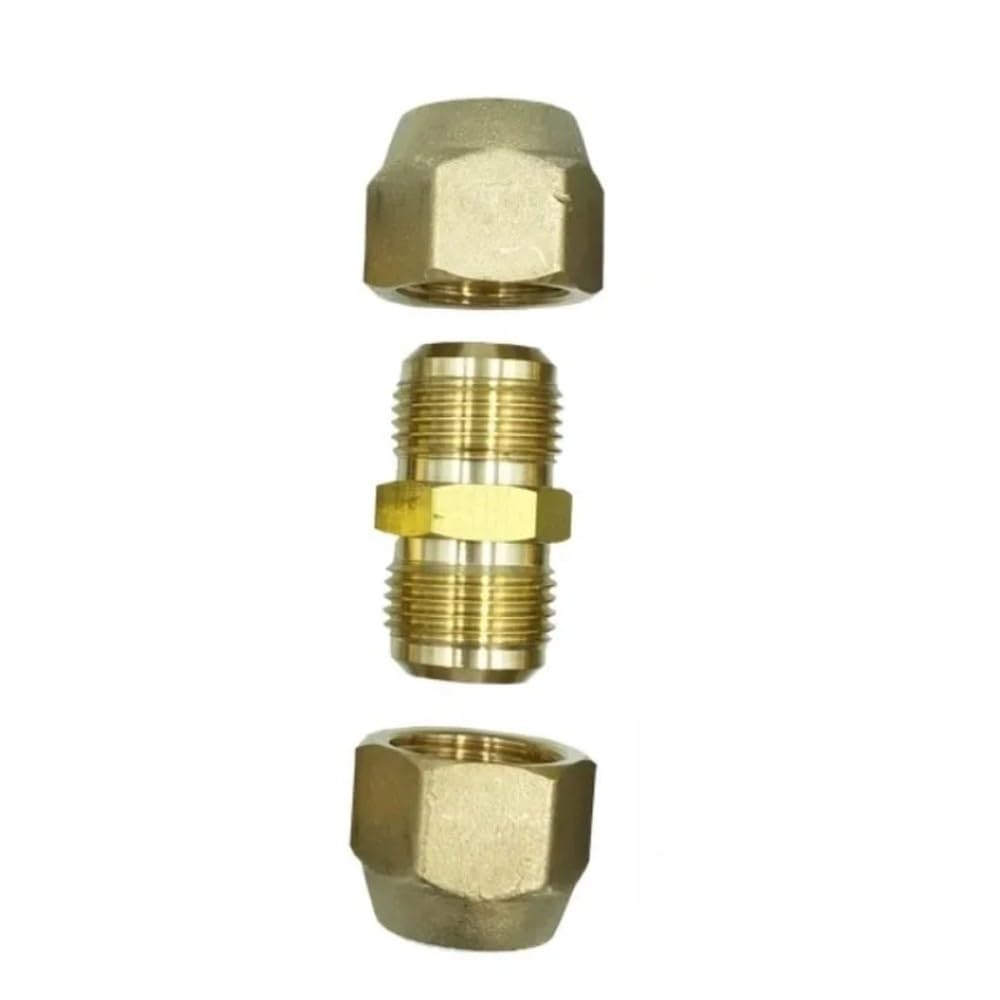 Reductor de diámetro igual para tubo abocinado, diámetro exterior 1/4", 5/16", 3/8", 1/2", 5/8", 3/4", 7/8", latón estándar.