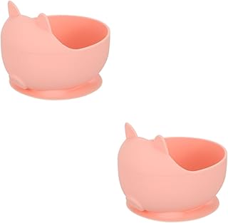 ibasenice 2 Peças Tigela De Comida Para Bebê Tigelas De Sucção De Bebê Placas De Sucção Para Crianças Tigela De Silicone Para Crianças Placas Divididas Placas De Sucção Para Crianças
