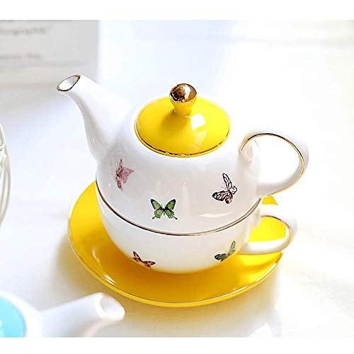 Juego de té con burbujas desmontables, tetera caliente, máquina de té perfecta, tetera de oficina o tetera (color: azul) - Imagen 5