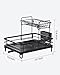Sakugi Dish Drying Rack - X-Large Stainless Steel Dish Rack for Kitchen Counter, 2-Tier Kitchen Organizers and Storage for Dishes, Bowls, Cutlery, Black