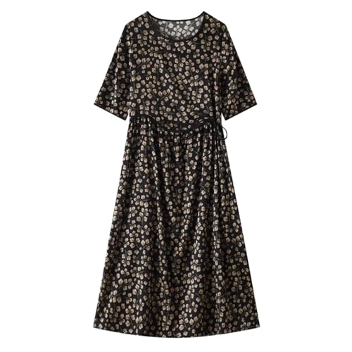 Robe d'été en soie imprimée fluide et élégante pour femme