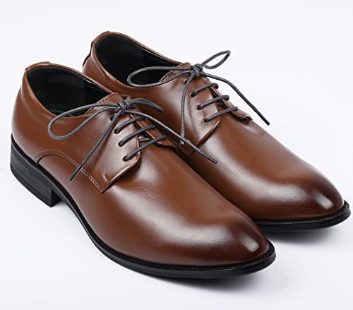 Image of Handshop 3 Pairs Dress Shoe Laces | 3 /32 inch Thin Round Waxed Shoelaces | Polished waxed sheen, tightly woven cotton, secure tie, for oxfords, derbies and chukka boots, 23 inch-63 inch sizes and 15 colors