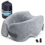 Travelrest® - Almohada de Viaje/Cuello con Espuma viscoelástica - Terapéutica, ergonómica - Votada como la Mejor Almohada de Viaje para 2018-2021 por Wirecutter