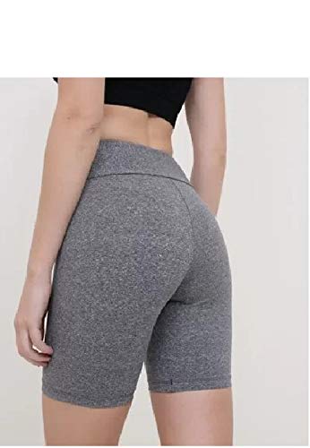 Conjunto Fitness Academia Ginástica Ciclistas Top e Bermuda Suplex (G, Cinza Mescla)