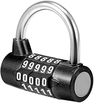 XYWHPGV 5-Digit Combination Padlock 2-1/2-inch Resettable Lock for Gate Locker Black19275 772f4 ae23e 03ed6 19bea 1f677