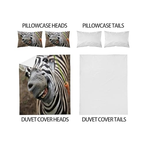 Housse de couette super king animaux imprimé 3D microfibre 260x220