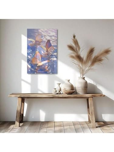 Impression d'art papillon sur toile de style surréaliste avec cadre - 2