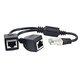 RJ45 Network Splitter Adapter Cable, Coursin RJ45 1 Male to 2 Female Socket Port LAN Ethernet Network Splitter Y Adapter Cable Compatible Cat5, Cat5e, Cat6, Cat7