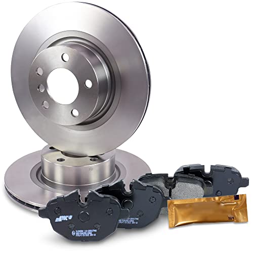 ATEC GERMANY Juego de frenos eje trasero incl. discos de freno Ø 330 mm ventilados + pastillas de freno traseras Compatible con BMW X3 (F25), X4 (F26)