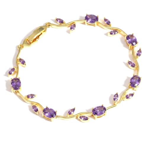 Image of finistra Tulip Bracelet for Women Stylish | Gold Plated Crystal Floral Jewellery | Adjustable Chain for Women & Girls Stylish | Elegant Tulip Bracelet for Women, Party & Daily Wear Accessory