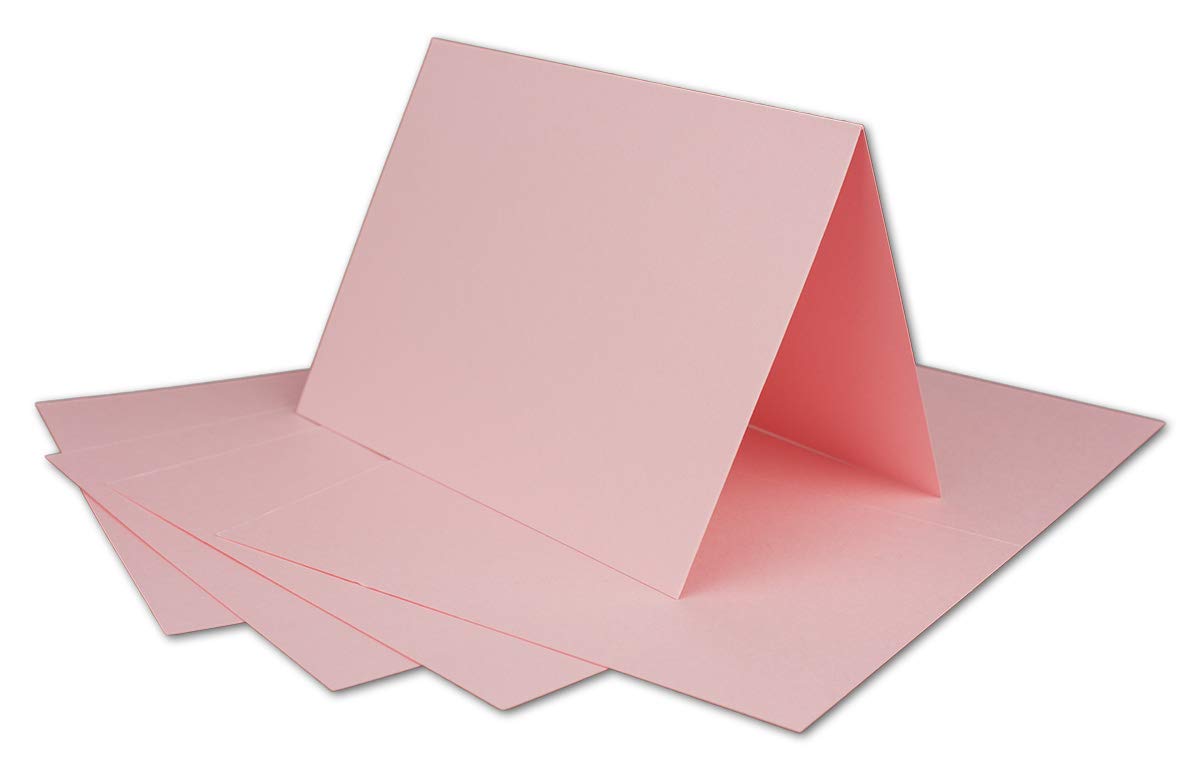 250 DIN A6 Faltkarten Rosa - Karten zum Selbstgestalten 14,8 x 21 cm - Klappkarten mit 160 g/m² - Colours-4-you von Glüxx Agent
