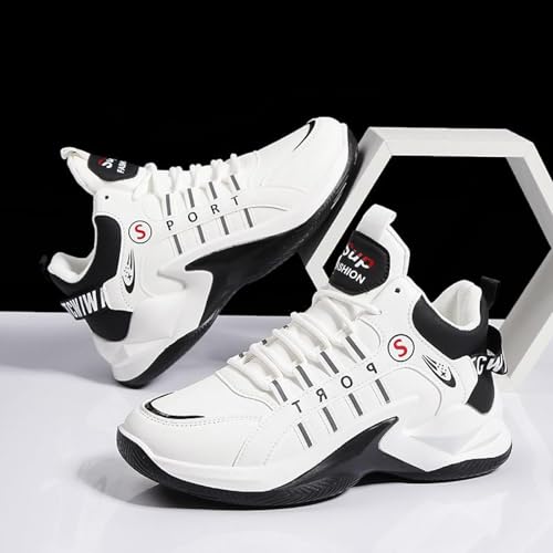 Men's Casual Sports Lightweight Basketball Super Soft Stretch Round Toe Shoes3