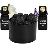 Mh Mediterraneanhabitat Packung mit 2 Ntialölen mit Lavasteinen.