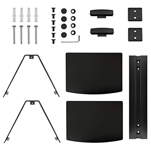 suptek Soporte de Pared para 2 estantes flotantes(Vidrio Templado) de DVD/Cajas de Cable/Consolas de Juegos/Accesorios de TV, Negro CS202 - imagen 10