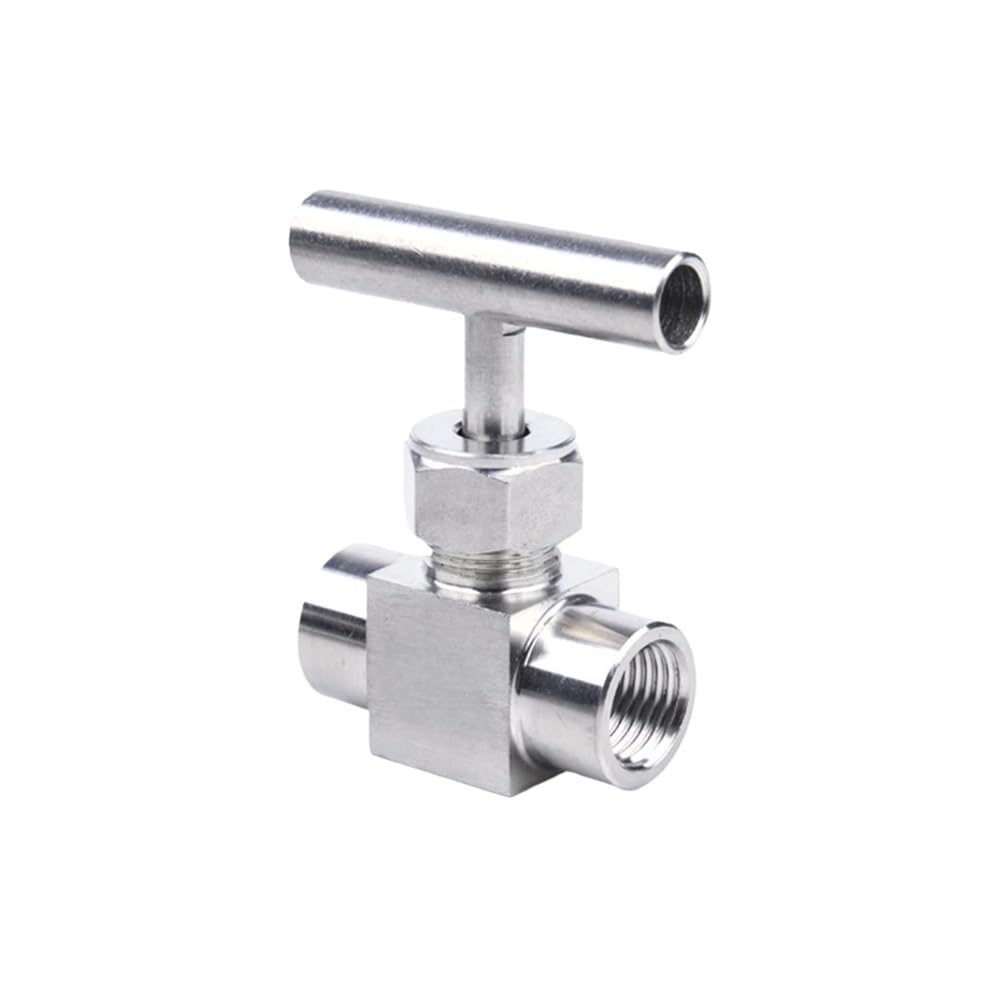 Yjqhody Women's One Color Stainless Steel Control Valve Stainless Steel Thread Flow Valve, Sealing Reliability Ss304 Instrument Gauge Needle 1Piece(1/2Inch)