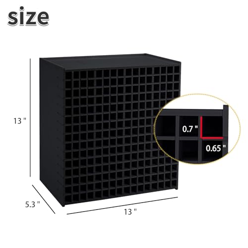 Image of SANFURNEY Marker Pen Organizer Holder for 240 Markers, Art Supply Storage Rack, Desktop Colored Pencils Holder Storage Case for Home Classroom Office - Black