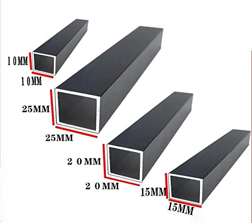 Tube carré aluminium noir 20x20mm de 1m pour structures légères - 3