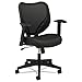 Basyx VL551VB10 VL551 Series Mid-Back Swivel/Tilt Chair, Fabric Seat, Mesh Back, Black
