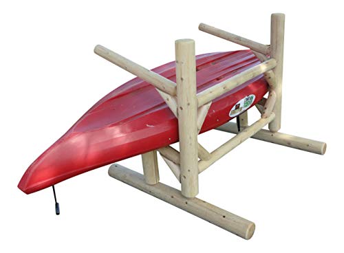2-Place One-Sided Kayaks/SUP Log Racks, Freestanding SUP Paddle Board Rack for Garage, Kayak Rack Surfboard Outdoor Storage Racks, Surfboard Stand, Paddle Holder - Canyon Brown + 15