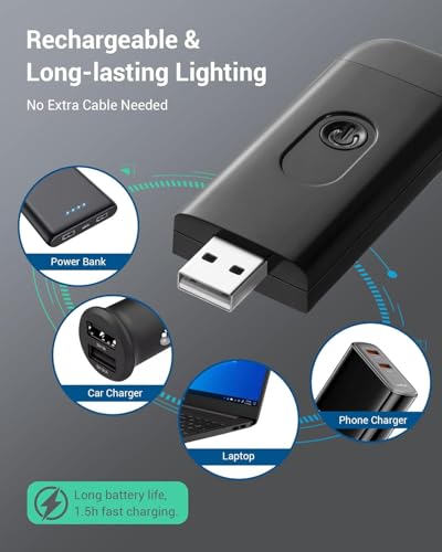 Luz de Leitura para Livro Mini Luminária Clip Recarregavel via USB Portatil Marcador de Livro Leitur