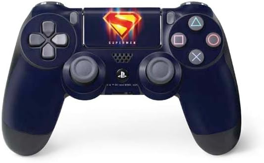 Vista 8 de Skinit Calcomanía para juegos compatible con el controlador de PS4, logotipo oficial de DC Comics Superman Comic en diseño rojo