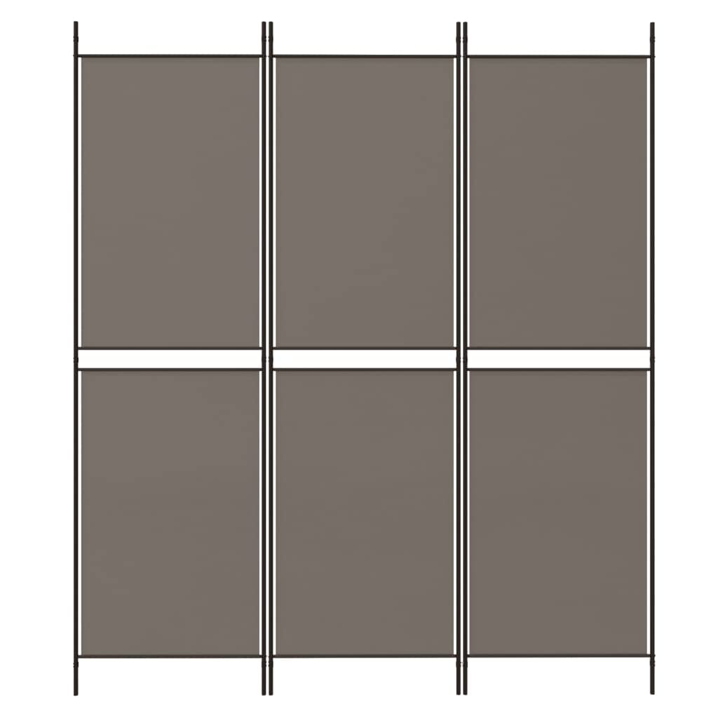 Paravent en tissu anthracite 150 x 200 cm Paravent pliable pour l'intimité et la confidentialité, polyvalent, comme cloison de séparation pour salon, chambre à coucher ou fenêtre, peu encombrant
