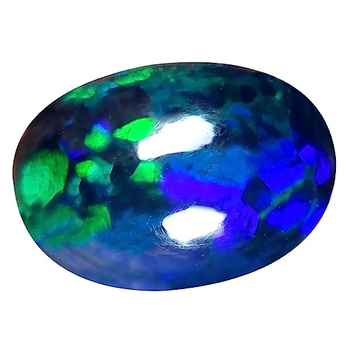 Opale noire naturelle éthiopienne cabochon ovale 14x10 mm pierre précieuse l gemme