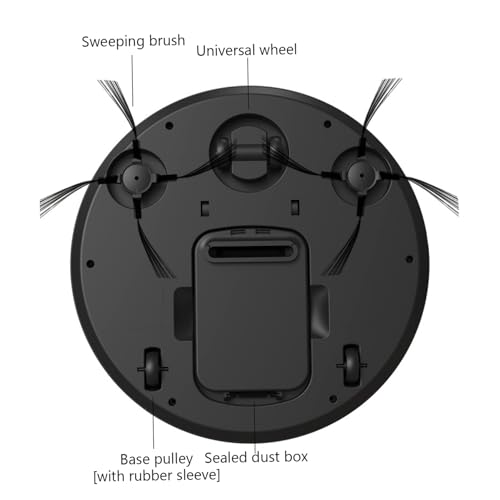 Abibiocy Automatic Robotic Vacuums, 3 in 1 Strong Suction Robot Vacuum Cleaner, Avoid Obstacles Robot Vacuum and Mop, Low Noise Cleaner for Pet Hair, Carpet, Floor White Robotic Vacuums - Image 4