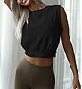 ARRIVE GUIDE Women's Cute Loose Fit Crop Top - Yog... #5