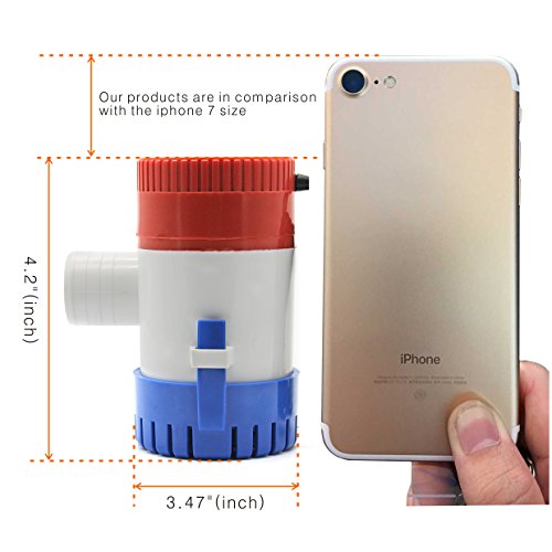 Iztor CA-FBA-P92715 Marine Submersible Boat Rule Bilge Water Pump 750 Gph 12V 3/4 Inch Hose Outlet thumb #5