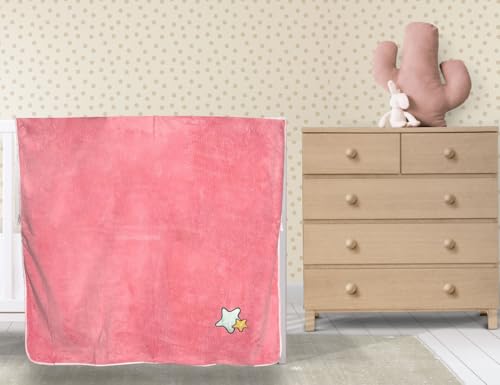 Image of Florida All Season AC Baby Blanket Swaddler Wrapper Flannel Soft and Comfortable for 0-5 Years Babies with Adorable Prints and Designs (Baby Pink)