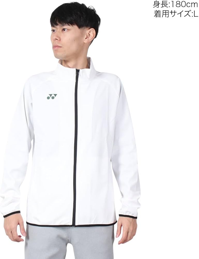 YONEX テニス ニットウォームアップジャケット 白 ユニL YONEX テニス ニットウォームアップジャケット 白 ユニL YONEX